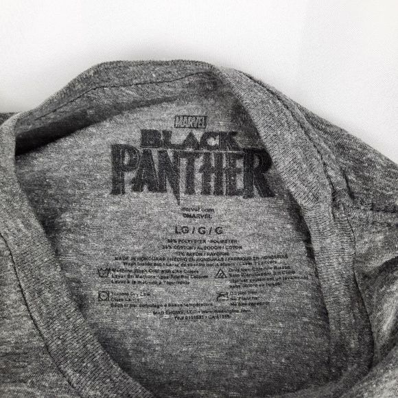 Marvel Black Panther gray t-shirt tee graphic T size large short sleeve - Picture 5 of 7